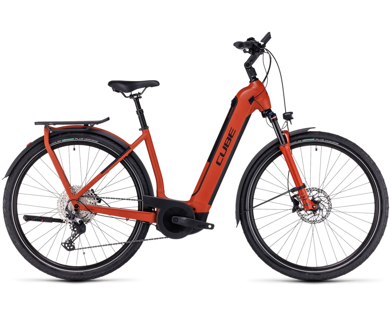 Cube Kathmandu Hybrid EXC 750 - Easy Entry Elektro Trekking Bike 2023 | Red´n´black