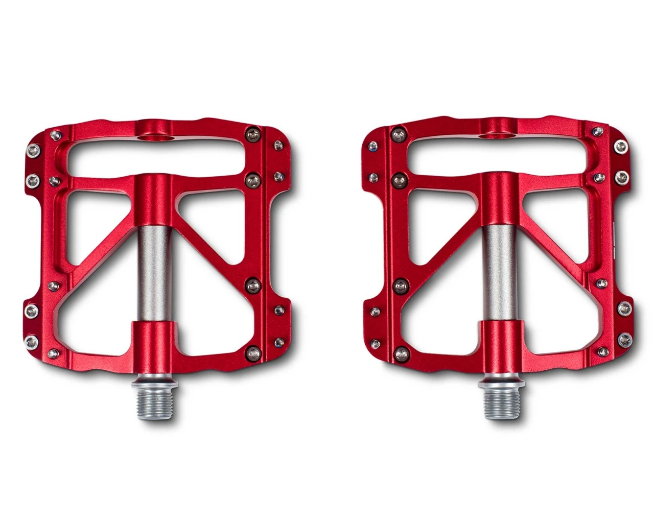 Cube RFR Pedale Flat SLT (Paar) | Red N Grey