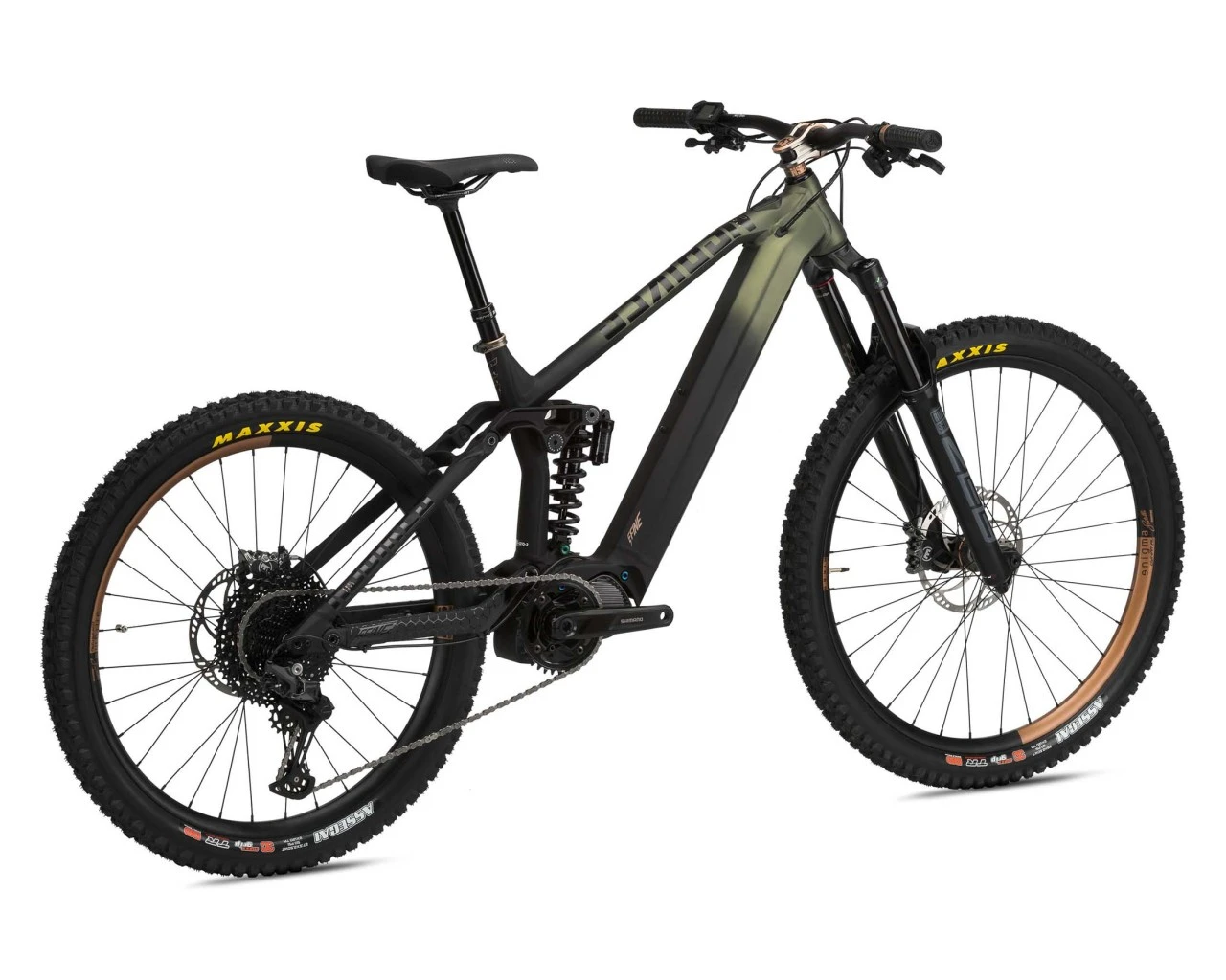 Ns-bikes NS Bikes E-Fine 1 170 Shimano EP8/630Wh - Elektro MTB-Fully 2022 | Black-green – Bild 3