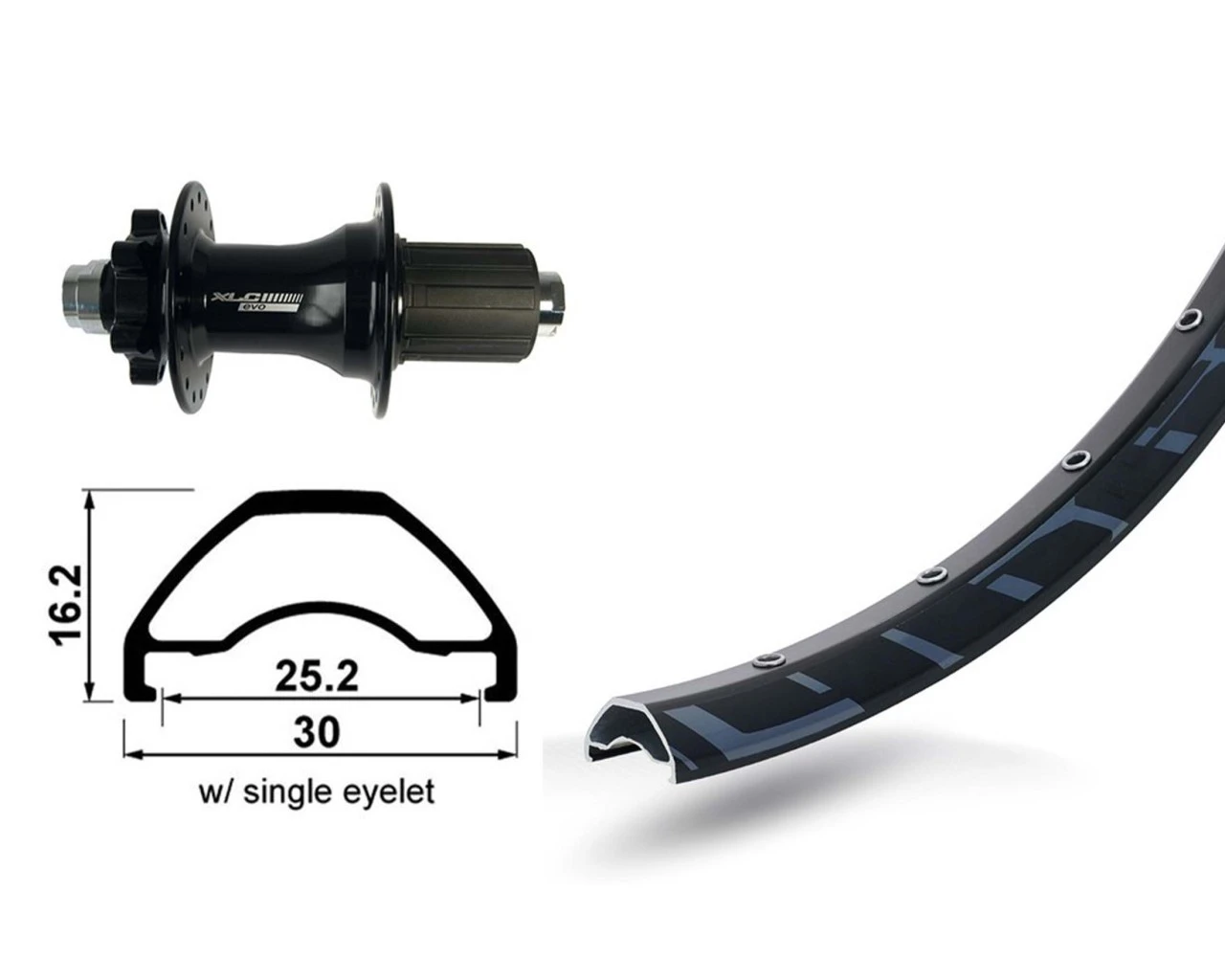 XLC Hinterrad 29" Rodi Black Jack Ready 25 Disc RW-A20 32-Loch | Black – Bild 2